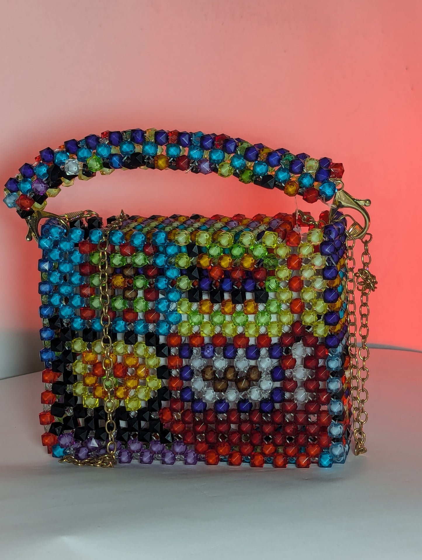 Multi colours crystal bag handmade bags for girls