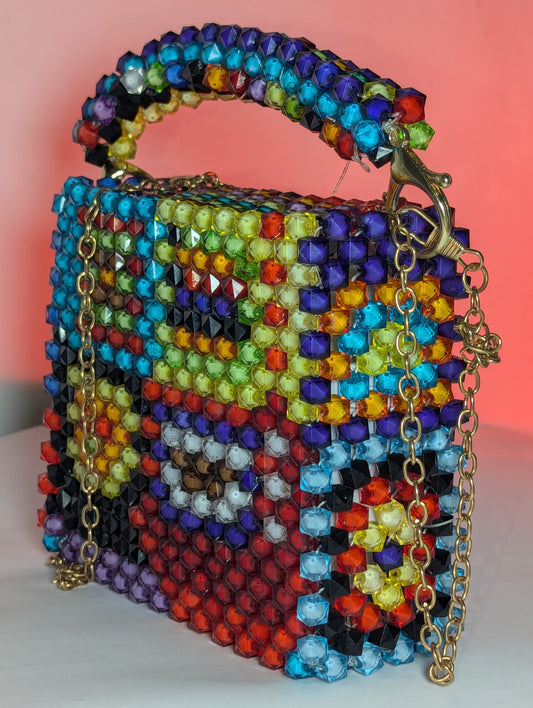 Multi colours crystal bag handmade bags for girls